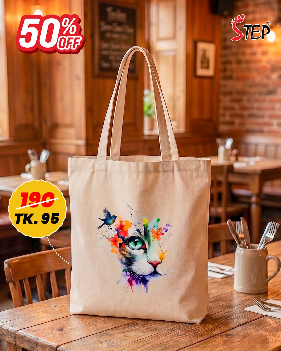 Canvas Tote Bag- STBFP007